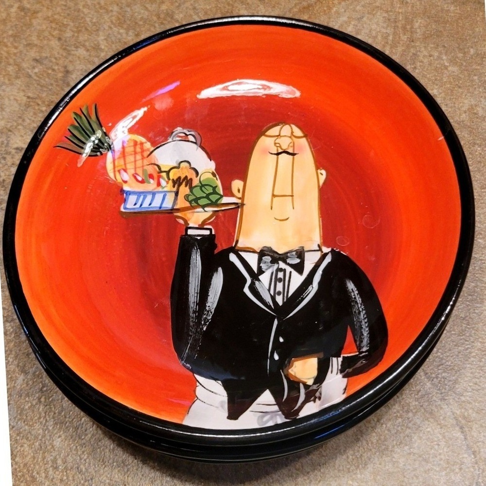 Set 3 Certified International Tracy Flickinger Butler Individual Dipping Dishes